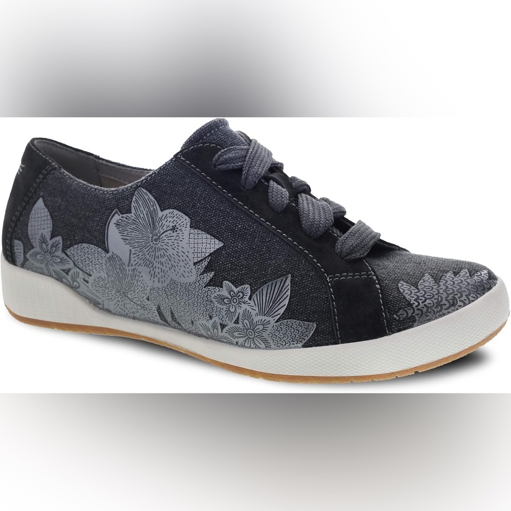 NWOB - Dansko Olisa black printed canvas sneakers - Size 39